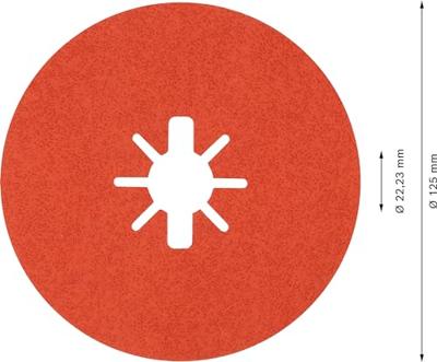 Bosch Accessoires Expert R782 X-LOCK keramische prisma-fiberschijf 125 mm, 22,23 mm, K60 - 1 stuk(s) - 2608621809 Bosch Accessoires Expert R782 X-LOCK keramische prisma-fiberschijf 125 mm, 22,23 mm, K60 - 1 stuk(s) - 2608621809