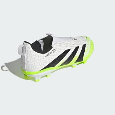 adidas Predator League Veterloze Gras / Kunstgras Voetbalschoenen (MG) Kids Wit Zwart Neongeel