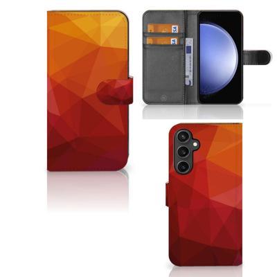 Book Case voor Samsung Galaxy S23 FE Polygon Red Book Case voor Samsung Galaxy S23 FE Polygon Red