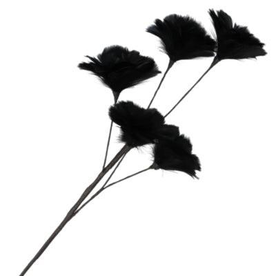 Daan Kromhout Kunsttak feather bloemen zwart 85 cm | 8 stuks