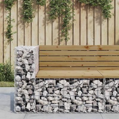 Tuinbank schanskorfontwerp 92x71x65,5 cm gempregneerd hout