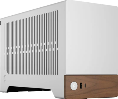 Fractal Design terra mini tower behuizing (zilver/houtkleur | 1x usb-a | 1x usb-c)