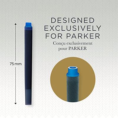 Parker Quink inktpatronen koningsblauw, blister met 10 stuks
