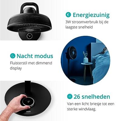 Duux DXCF10 Whisper Flex Smart Fan Statiefventilator Zwart - thumbnail