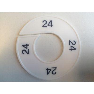 Maatring 9cm wit/zwart 24