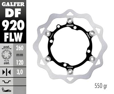 GALFER golf remschijf "df920 wave rotor df920 flw offroad floating