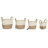 Basket spelset Home ESPRIT Natuurlijk Lichtbruin Jute Maïsvezel Modern 40 x 40 x 41 cm - thumbnail