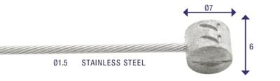 Shimano Rem binnenkabels elvedes 2250mm rvs slick ø1,5mm t-nippel (100 stuks)