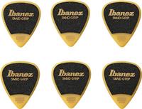 Ibanez PPA14MSGYE Grip Wizard Series Sand Grip plectrumset 6-pack teardrop geel medium - thumbnail