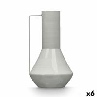Vaas Gift Decor Grijs Ijzer Kegelvormig 17 x 29 x 7 cm (6 Stuks) - thumbnail