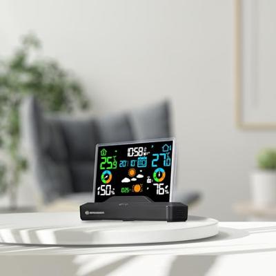 Draadloos BRESSER kleur-weerstation met randloos display Draadloos BRESSER kleur-weerstation met randloos display