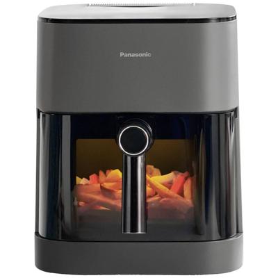 Panasonic NF-CC500SXE Airfryer 5 l 1450 W CoolTouch-behuizing, Stoomtoevoeging, Digitale timer, LC-display, Kijkvenster, Automatische start-stop Grijs