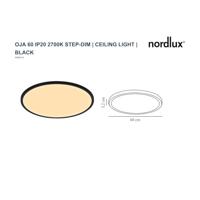 Nordlux 50066103 Oja 60 LED-plafondlamp LED LED 38 W Zwart - thumbnail