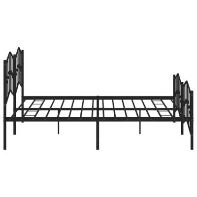 Bedframe met hoofd- en voeteneinde metaal zwart 193x203 cm Bedframe met hoofd- en voeteneinde metaal zwart 193x203 cm