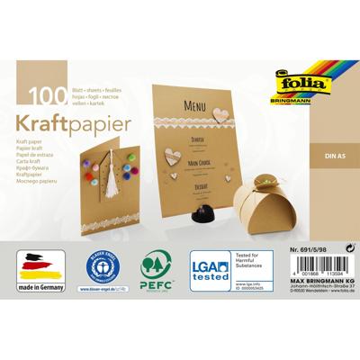 Kraftpapier Folia A5 120gr 100 vel