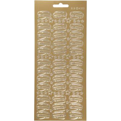 Creativ Company Stickers, hoed, vel 10x23 cm, goud, 1 vel