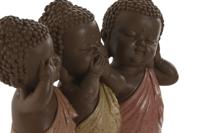 Decoratieve figuren Home ESPRIT Oranje Koraal Limoen Hars Boeddha Orientaals 15,5 x 6 x 13 cm - thumbnail