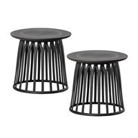 WOOOD Boy Bijzettafel Binnen|Buiten - Kunststof - Zwart - Set van 2 - thumbnail