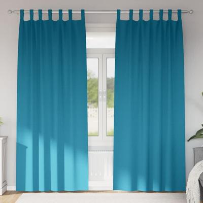 VidaXL Zwart-out gordijnen met ringen 2 pcs turquoise 260 x 140 cm
