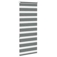 VidaXL Zebra rolgordijn 65x150 cm stofbreedte 60,9 cm donkergrijs - thumbnail