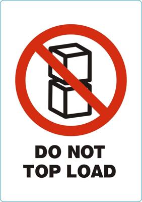 Waarschuwingsetiket do not top load 500 stuks Waarschuwingsetiket do not top load 500 stuks