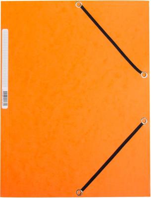 Q-CONNECT elastomap, A4, 3 kleppen en elastieken, karton, oranje