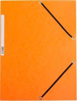 Q-CONNECT elastomap, A4, 3 kleppen en elastieken, karton, oranje - thumbnail