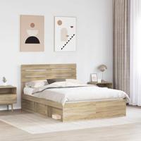 Bedframe Sonoma Eiken 150 x 200 cm Massief grenenhout - thumbnail