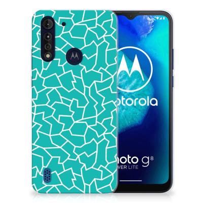 Motorola Moto G8 Power Lite | Hoesje maken | Cracks Blue Motorola Moto G8 Power Lite | Hoesje maken | Cracks Blue