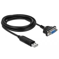 Delock USB 2.0 Adapter [1x USB-A 2.0 stekker - 1x Serieel 9-polig] 66281 1.8 m - thumbnail