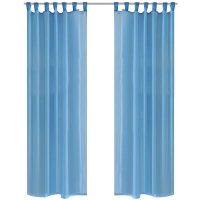 VidaXL Turquoise vitrage 140 x 245 cm 2 stuks