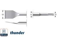 Rotec Sds spadebeitel gebogen 50x250mm - thumbnail
