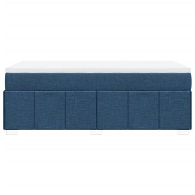 Boxspring met matras stof blauw 90x190 cm - thumbnail