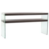 Wandtafel DKD Home Decor Bruin Transparant Kristal Walnoot Hout MDF 160 x 45 x 80 cm - thumbnail