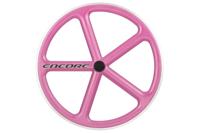 Encore 700C 5 Spaken Achterwiel - Bubblegum Roze - Carbon Weven - thumbnail