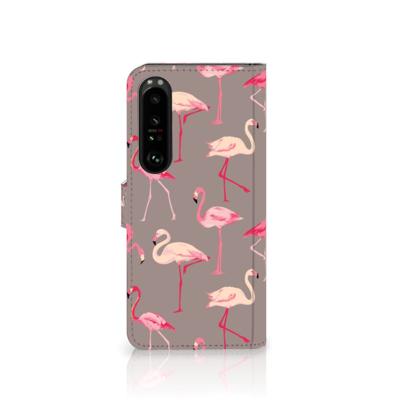Sony Xperia 1 IV | Telefoonhoesje | Met pasjeshouder | Flamingo
