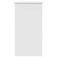 Bureau 80x40x75 cm bewerkt hout wit - thumbnail