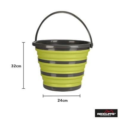 Redcliffs Emmer Opvouwbaar 10L Groen/Grijs