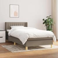 Boxspring met matras stof taupe 100x200 cm - thumbnail