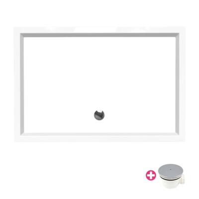 Xenz Mariana douchebak - 120x80x7 - Acryl - wit 6839-01 Xenz Mariana douchebak - 120x80x7 - Acryl - wit 6839-01