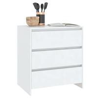 Dressoir 70x41x75 cm bewerkt hout wit - thumbnail