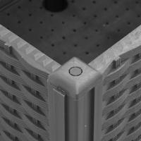 Plantenbak met wielen 150x80x54 cm polypropeen lichtgrijs - thumbnail