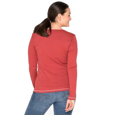 Shirt met lange mouw, baksteenrood 46