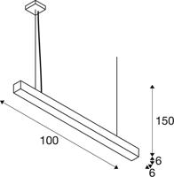 SLV Q-LINE ® 1000933 LED-hanglamp LED vast ingebouwd 14.1 W Zwart - thumbnail