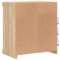 Dressoir met LED-verlichting 60,5x37x67 cm sonoma eikenkleurig - thumbnail