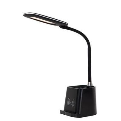 Lucide PENNY - Bureaulamp - LED Dimb. - 1x4,7W 3000K - Met draadloze oplader - Zwart Lucide PENNY - Bureaulamp - LED Dimb. - 1x4,7W 3000K - Met draadloze oplader - Zwart
