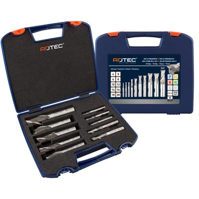 Rotec HSS-E spiebaanfrezenset &apos;600&apos;, DIN 327, 10-dlg, ø4-20 - 6009420