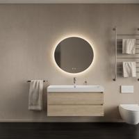 Badkamermeubelset Gliss Design Milan Met Lako Wastafel 100 cm Kastanje (Keuze Wastafel) - thumbnail