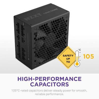 NZXT c850 gold core modulaire 850 watt voeding (zwart, 1x 12v-2x6, 3x pcie)