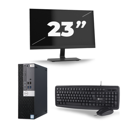 HP ProDesk 600 G4 Micro Tower - Intel Core i7-8e Generatie - 8GB RAM - 256GB SSD - Windows 11 + 1x 23 inch Monitor